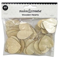 60 Wooden Hearts