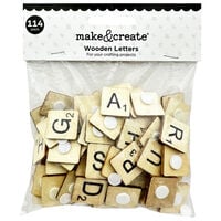 Wooden Letter Tiles: Pack of 114