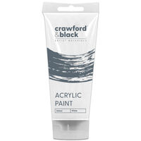 Crawford & Black White Acrylic Paint: 200ml