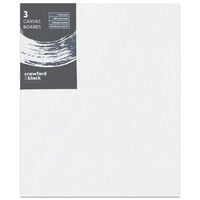 Crawford & Black Canvas Boards 10 x 12 Inches: Pack of 3
