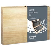 Crawford & Black 26 Piece Wooden Artist Sketching Set