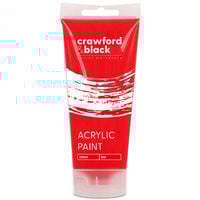 Crawford & Black Red Acrylic Paint: 200ml