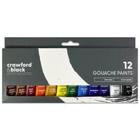 Crawford & Black Gouache Paints: Pack of 12