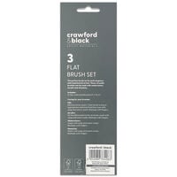 Crawford & Black Artist Flat Brush Set: Pack of 3
