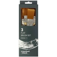 Crawford & Black Artist Flat Brush Set: Pack of 3