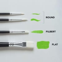 Reeves Acrylic Short Handle Brush Set: Pack of 4