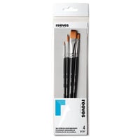 Reeves Watercolour Short Handle Brushes Set Pack of 4