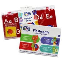 PlayWorks Time To Learn Felt Alphabet and Flashcards Bundle