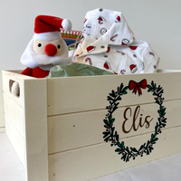Large Wooden Crate Hamper