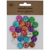 Assorted Mottled Beads: 22g