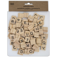 Natural Wooden Letters: Pack of 100