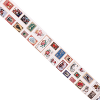 Vintage Christmas Stamps Sticker Roll