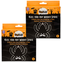 Halloween Make Your Own Wooden Spider: Bundle of 2