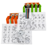 Halloween Colour Your Own Canvas Bag: Bundle of 6