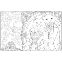 Cats in Clothes Colouring Book