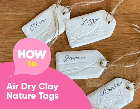 How to Make Air Dry Clay Nature Tags