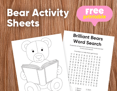 Free Printable Bear Activity Sheets