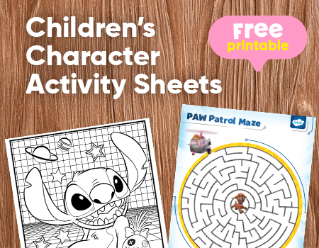 Children's Character Colouring Sheets